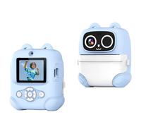 PUSOKEI Kids Instant Print Camera with Dual Lens, 10X Zoom, 1080P Digital Cameras for Kids Teens with Print Paper, Easy to Use for Photo, Music, Game (Blue)