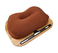 PUSOKEI Lap Desk with Pillow Cushion,Laptop Desk Bamboo Wood Lap Tray with Phone Holder Anti-Slip Stopper,Portable Laptop Table,Fits Up to 15.6 Inch Laptop