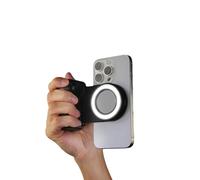 PUSOKEI Magnetic Phone Camera Grip with Selfie Fill Light, Smartphone Selfie Handle Snap with Shutter Button Remote for Live Streaming Photography