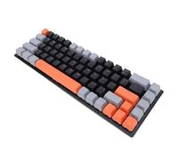 PUSOKEI Mechanical Gaming Keyboard 60%, RGB Backlit Wired Keyboard with Blue Switch, Hot Swappable, 68 Keys Compact Office Keyboards for PC Laptop (Orange Gray Black)