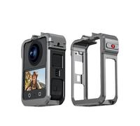 PUSOKEI Metal Case for Osmo 360, Aluminum Camera Cage with Multiple Expansion Mount, Safty Lock Protective Frame with Lens Cap (Silver)