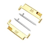 PUSOKEI Metal Watch Strap Adapter Set for 20mm to 22mm Watch Straps. Secure Locks for Easy Switching to Your Favorite Bracelets (1 Pair)