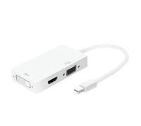 PUSOKEI Mini DisplayPort to HD Multimedia Interface Adapter,60Hz 2.25Gbp VGA HD DVI Output Copper,Mini DP Converter for Laptop TV Monitor (White)