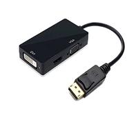 PUSOKEI Mini DisplayPort to HD Multimedia Interface Adapter,60Hz 2.25Gbp VGA HD DVI Output Copper,Mini DP Converter for Laptop TV Monitor (Black)