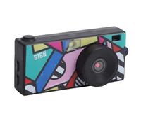 PUSOKEI Mini Keychain Digital Camera, 12MP 2K Small Camcorder with Video & Photo, Retro HD Thumb Camera with Built in Flash, 110° Wide Angle, 1.47 Inch Screen (Black)