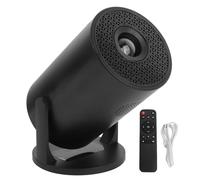 PUSOKEI Mini Projector, 1080P Portable with Wireless Fidelity & Bluetooth, 270° Rotation, Black, HDMI, USB, 3.5mm Jack, LCD, 150 Inch Max Screen Size