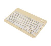 PUSOKEI Multi Device Keyboard Wireless Keyboard, Mini Wireless Keyboard for PC Lock Screen Small Portable Stable Connection Long Battery Life for Computer, PC, Desktop, Laptop (Yellow)