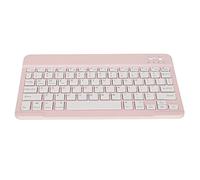 PUSOKEI Multi Device Keyboard Wireless Keyboard, Mini Wireless Keyboard for PC Lock Screen Small Portable Stable Connection Long Battery Life for Computer, PC, Desktop, Laptop (Pink)