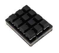 PUSOKEI One Handed Mechanical Keyboard OSU, 12 Keys Programmable Macro Keyboard, USB Wired RGB Mechanical Red Axis Keyboard for Linux, for OS X, for Wins, for Pi, Plug and Play (Black)