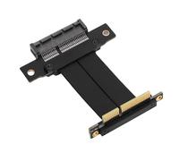 PUSOKEI PCIe 4.0 X4 Extension Cable, 8Gbps High Speed Gen 4 GPU Graphics Card Riser Cable, with 90 Degree Male to 180 Degree Female Connector, for Compact PC Cases (5cm)