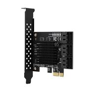 PUSOKEI PCIe 6 Port SATA 3.0 Expansion Card, Compatible SATA 6G 3G 1.5G HDD, for XP/7/8/10/LINUX