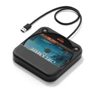 PUSOKEI Portable CD Player for Car, Universal External CDs Players with USB & AUX Port, USB C Adapter, Extension Cable, Remote Control, Compatible with Car Radio Stereo