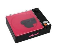 PUSOKEI Portable CD Player with LCD Screen Display, USB Bluetooth 5.1 AUX Optical Output, Rechargeable Small Retro CD Player FM Radio for Home (Black and Pink)