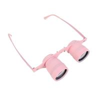 PUSOKEI Professional Hands Free Binocular Glasses, 10x HD Magnification, Manual Focus, Fog Proof & Rain Proof Lenses, for Bird Watching, Fishing, Concert, Outdoor Activities (Pink)