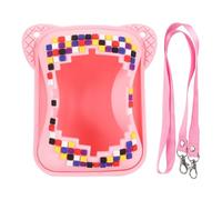 PUSOKEI Silicone Cover Case for Bitzee Interactive Toy Digital Pet, Travel Storage Case with Lanyard Scratch Resistant Bright Colors for Outdoor Travel (Roseate)