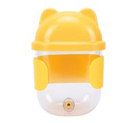 PUSOKEI Small Animal Hanging Water Dispenser 330ml, Automatic Bird Water Bottle for Rabbits Guinea Pigs Ferrets Parrots, Cage Feeder (Yellow)