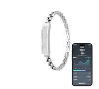 PUSOKEI Smart Bracelet Fitness Tracker, Wearable Activity & Fitness Trackers Band, Bluetooth 5.1 Smart Health Bracelet for Men Women, IP68 Water Proof, Magnetic Charging (Silver)
