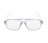 PUSOKEI Smart Glasses, Sun Protection Anti Blue Light Filter Lenses with 5.4, Open Ear Clear Sound, Smart Touch Control, AI Voice Key, for Android IOS (White)