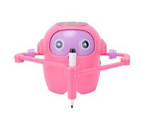 PUSOKEI Smart Kids Drawing Robot Interactive Painting Machine for Language Learning and Creativity Stimulation for Young Minds Plastic 4.72x3.94x3.94in (Pink)