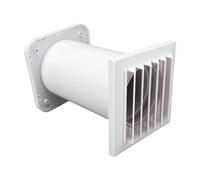PUSOKEI Square Passive Air Vent with Wall Ventilation Kit, White