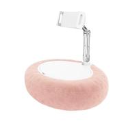 PUSOKEI Tablet Pillow Stand, Adjustable Tablet Holder with Snack Bowl, 360° Rotating Handsfree Reading Holder for Lap Bed, for Most Phones Tablets IOS Android (Single Bowl Light Pink (5-8.7 Inches))