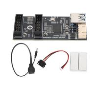 PUSOKEI USB 3.2 to Dual 19Pin Expansion Card, PCIe USB 3.2 GEN1 5Gbps Front Panel Header with Dual 19Pin Connector, for Computer Case Front Bay