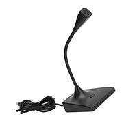 PUSOKEI USB Desktop Microphone, Anti-Noise Universal Mini Desktop Stand Microphone, with Mute Button, for PC, Laptop, Singing, Recording, Conference, Network Chat