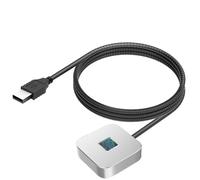 PUSOKEI USB Fingerprint Reader for WindowsHello, 360 Degrees Detection, Fast and Accurate Authentication Biometric Desktop USB Fingerprint Scanner for WinOS 10/11 (Silver)