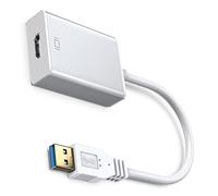 PUSOKEI USB3.0 to HD Multimedia Interface Adapter,5Gbps 1920x1080 HD Display Converter for Monitor,External Video and Graphics Card (Silver)