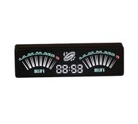 PUSOKEI Voice Controlled Music Spectrum Rhythm Level Indicator with Time Display, LED Audio Spectrum Analyzer for Desktop Car Home Decor
