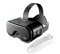 PUSOKEI VR Headset with Bluetooth Controller, 120° FOV Adjustable Anti-Blue Light HD Glasses, Universal Virtual Reality Goggles for Kids Adults (White)