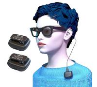 PUSOKEI Wearable Battery Pack for Smart Glasses, Ultra Light Mini Power Bank Compatible with Wayfarer, Headliner, Skyler, Meta, HSTN, Charge While Wearing (Dual Battery)