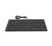 PUSOKEI Wired Language Keyboard, German/French/Spanish English Bilingual Language Keyboard, 78 Keys Ultra Slim Keyboard, Plug and Play, USB Wired Compact Keyboard, Ergonomic and Quiet
