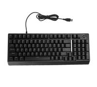 PUSOKEI Wired Small Keyboard, 98 Keys RGB Mechanical Feel Portable Compact Gaming Keyboard, with Adjustable Stand Feet and Customizable RGB Backlight, for PC Gaming Business Work