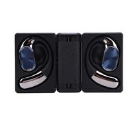 PUSOKEI Wireless Earbuds, Dual Fold Bluetooth 6.0 Open Ear Headphones with Charging Case, Noise Canceling & Stereo Deep Bass, IPX5 Water Proof, Over-Ear Earphones for Gym, Workou (Black)