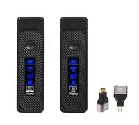 PUSOKEI Wireless HDMI Transmitter and Receiver, 4K Decode Input 1080P Output, HDMI Extender Kit, 2.4G 5G for Video and Audio to Monitor From PC Projector TV Box (Black)
