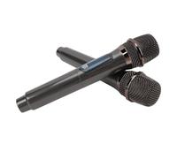PUSOKEI Wireless Microphone, Professional UHF Metal Dual Handheld Cordless Dynamic Mic System, for Karaoke, Speech, Wedding, Singing, 164.0ft Range