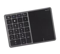 PUSOKEI Wireless Numeric Keypad,2.4G 22 Keys Touch Screen Number Numpad,Lightweight Portable Mini Number Pad for Laptop,Notebook,Desktop,PC (Grey)