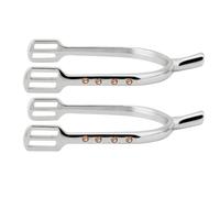 PUSOKEI Women's Chrome Plated Narrow Spurs, Zinc Alloy (Silver White)