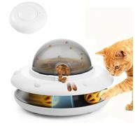 Puspaw Interactive Cat Toys for Indoor Cats, Automatic Treat Puzzle Feeder,Kitten Toy,Slow Feeder for Digestion,Chase Track with Ball for All Breeds