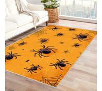 PUSRDEO Digital Symmetry Botanical Fantasy Mat Spider Dense Texture Carpet For Reception, Waiting Area, Vestibule, Firm Support Comfort(Yellow)-60x90cm