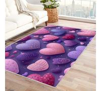 PUSRDEO Digital Symmetry Botanical Fantasy Mat Whiting Versatile Mat For Alcove, Niche, Bay Window, Flexible Shape Adaptable Placement(Red)-60x90cm