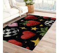 PUSRDEO Fantasy Botanical Digital Print Carpet Purple Heart Pet Safe Surface For Lounge, Sitting Area, Sunroom, Dense Weave Soil Resistant(Purple)-210x270cm