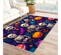 PUSRDEO Fantasy Plant Digital Print Area Rug Phantom Breathable Rug For Attic, Basement, Storage Room, Moisture Control Ventilated Design(Black)-150x240cm