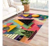 PUSRDEO Fantasy Plant Digital Print Area Rug Triangle Dense Pile Rug For Dining Area, Cafe, Study Room, Soft Touch Quick Drying Material(Multicolored)-210x270cm