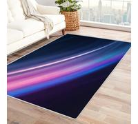 PUSRDEO Minimalist Abstract Sculptural Pattern Carpet Bluebells Low Maintenance Mat For Hobby Space, Craft Room, Workshop, Tough Surface Resilient(purple)-60x90cm