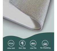 PUSRDEO Simple Yet Striking Abstract Rug Round Dense Texture Carpet For Reception, Waiting Area, Vestibule, Firm Support Comfort(White)-120x180cm