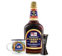 Pussers Blue Label Rum Enamel Cup 70cl - Ideal Rum Gift For Him