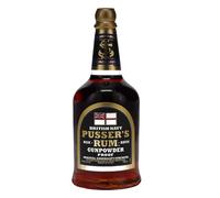 Pussers Rum, Black Label Gunpowder Rum, 70 cl, 54.5 % ABV, Original Royal Navy Rum, produced at original Admiralty Strength