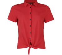 Pussy Deluxe Asia Dreams Cat Fan Binding Blouse Short-sleeved Shirt red XL